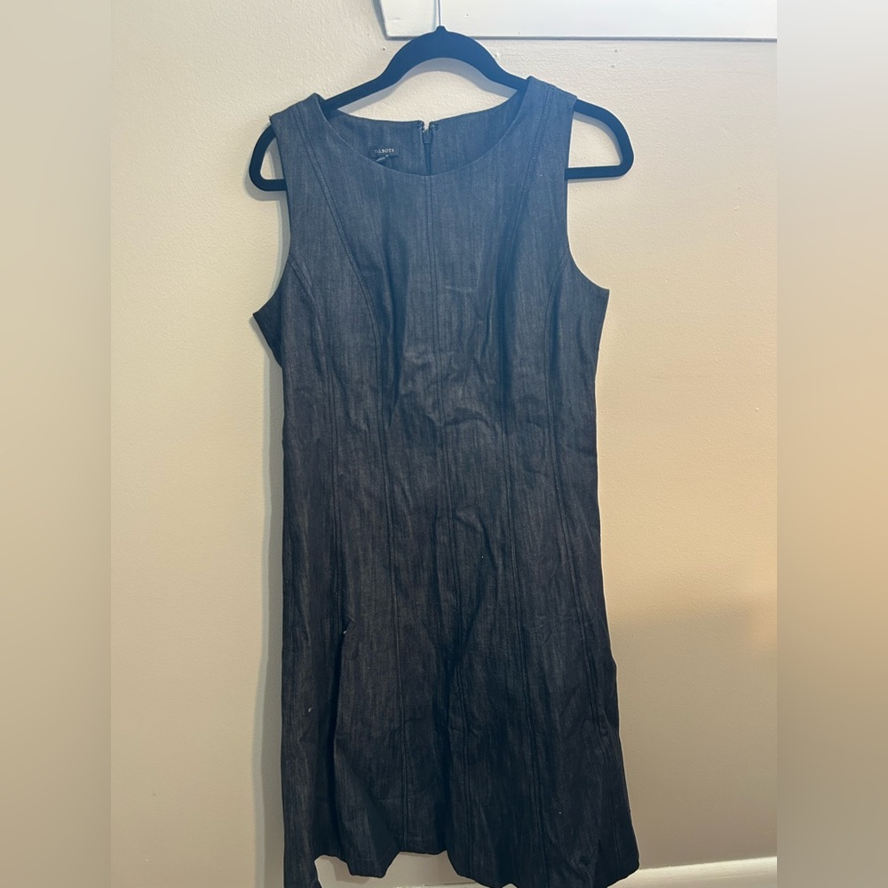 Talbots Charcoal Sleeveless Mini Dress